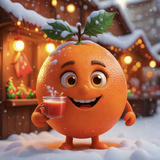 Mascota de Konnektoren celebrando el Adviento